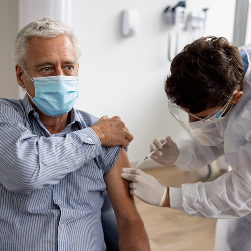A person receiving an injection